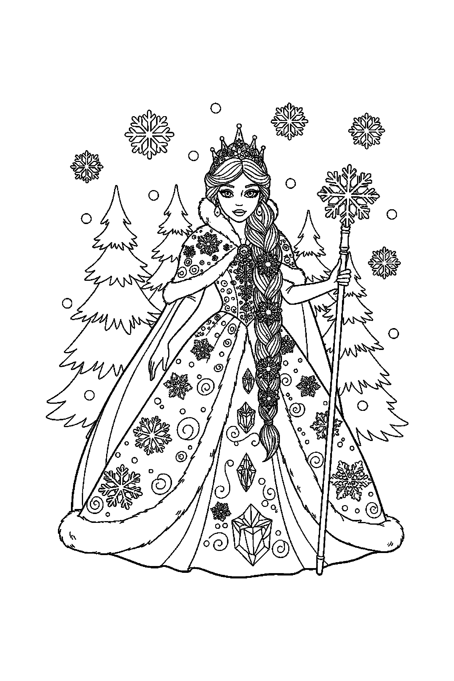 Coloriage Reine des Neiges gratuit à imprimer : Olaf avec étoiles autour de lui