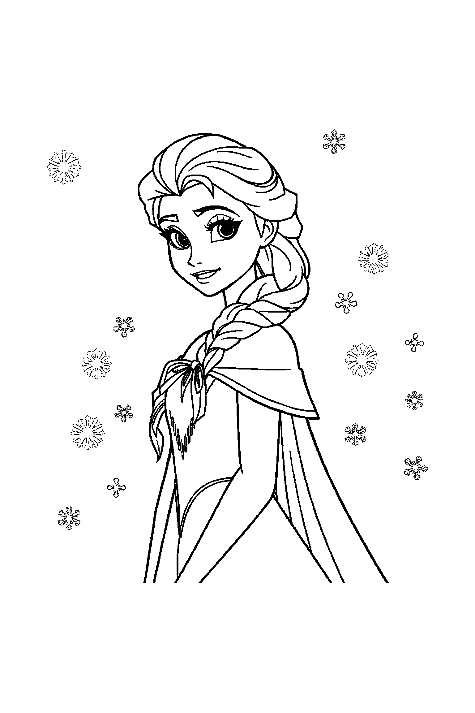 Coloriage Reine des Neiges gratuit à imprimer : Kristoff en portrait facile à colorier