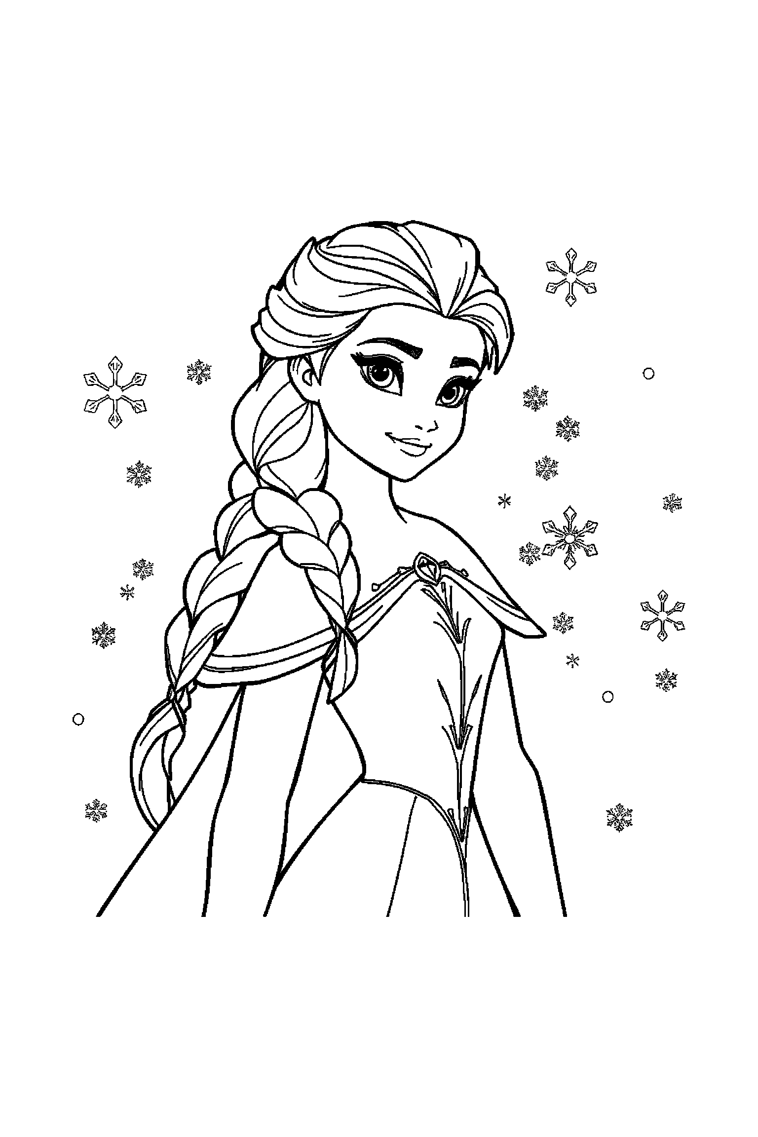 Coloriage Reine des Neiges gratuit à imprimer : Kristoff avec deux mains visibles et simples