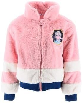 Pull à capuche polaire zippé Disney Frozen Elsa pour fille, tailles 110 à 128
