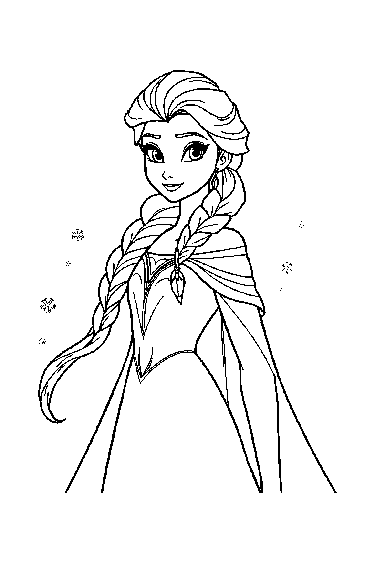 Coloriage Reine des Neiges gratuit à imprimer : Olaf en petite scène d'aventure
