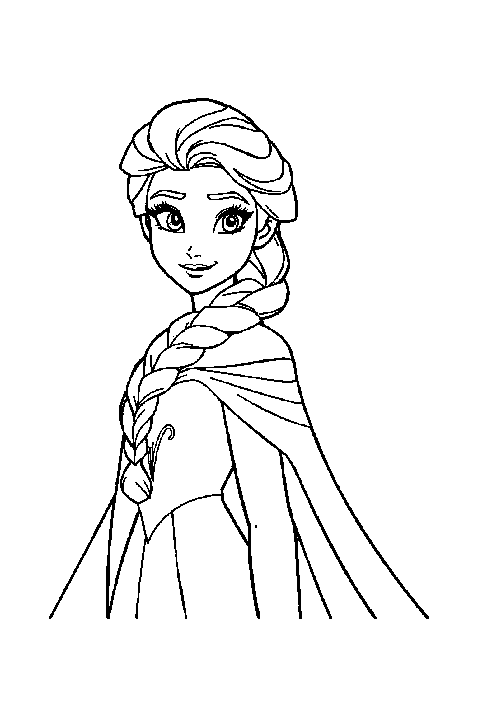 Coloriage Reine des Neiges gratuit à imprimer : Kristoff avec un décor d'arrière-plan