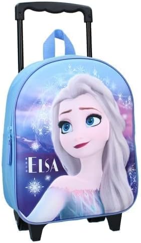 Cartable à roulettes 32 cm La Reine des Neiges pour enfant, bretelles réglables