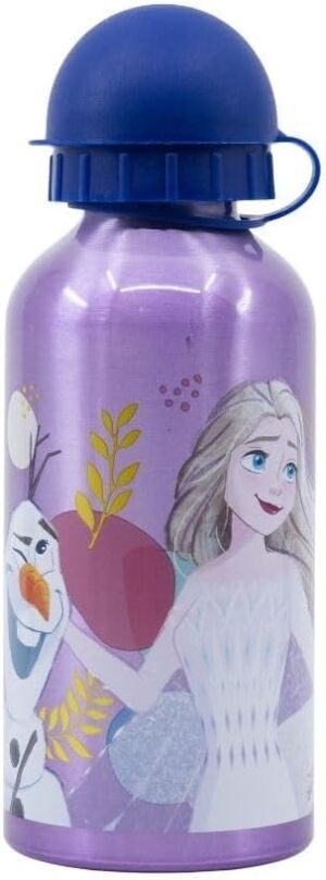 Gourde enfant en aluminium 400 ml La Reine des Neiges violet