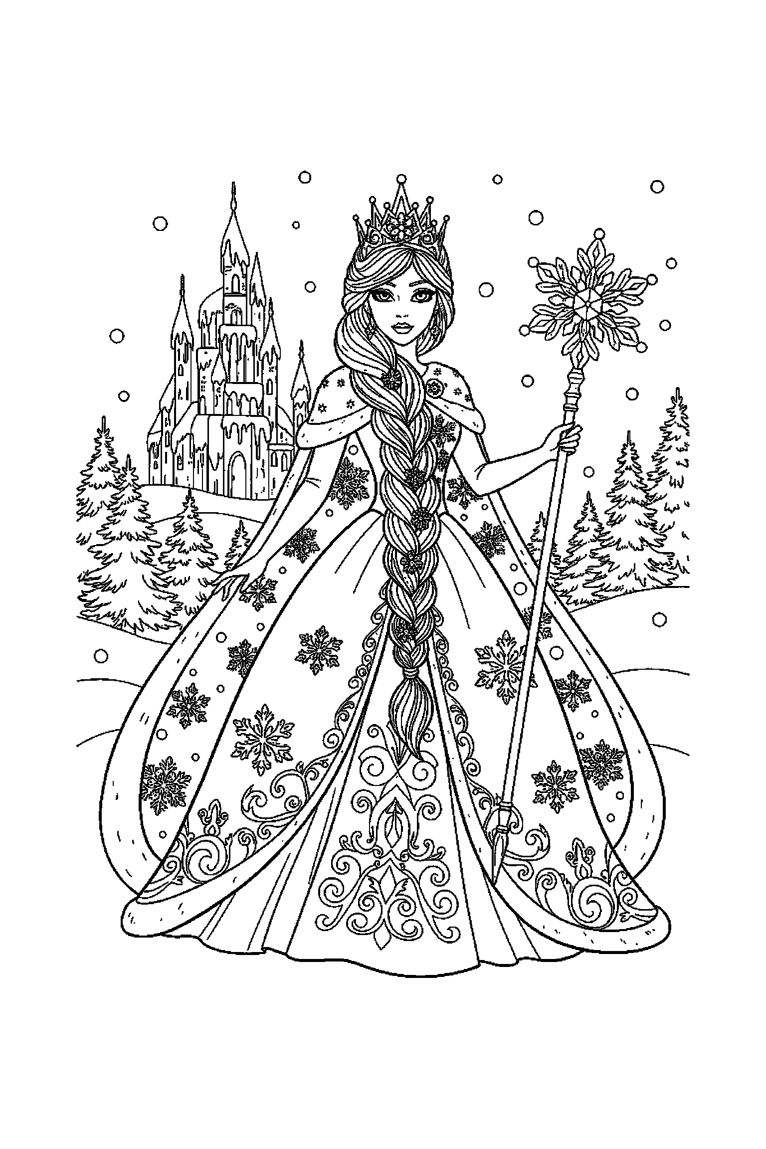 Coloriage Reine des Neiges gratuit à imprimer : Olaf en mouvement avec des lignes simples