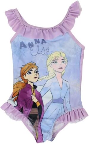 Maillot fille lilas Disney La Reine des Neiges Elsa et Anna