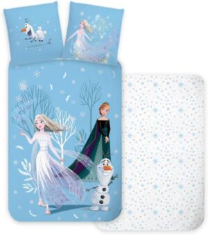 Parure de lit Disney La Reine des Neiges réversible avec taie 40x60 cm, 100% coton