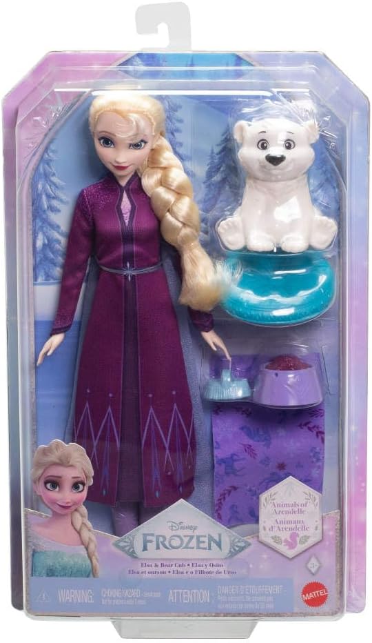 Disney La Reine des Neiges Elsa avec ourson et 4 accessoires Mattel – Image 6