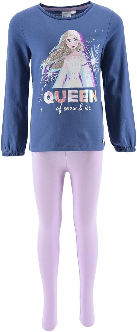 Ensemble 2 pièces Disney Elsa La Reine des Neiges bleu, sweat et legging