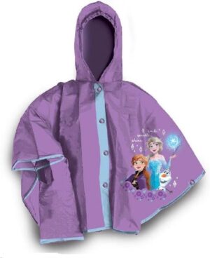 Poncho de pluie Frozen Anna, Elsa et Olaf en PVC, tailles enfant