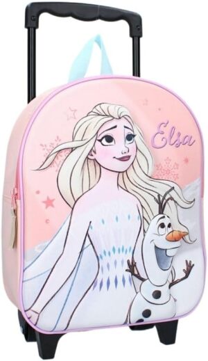 Sac trolley 3D Frozen rose 32 cm pour enfant