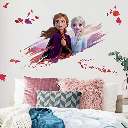 Sticker mural repositionnable Disney La Reine des Neiges 2 Elsa et Anna – Image 2
