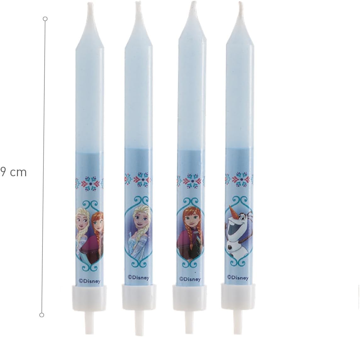Bougies bâtonnet bleues Reine des Neiges Rozenn, lot de 8 – Image 2