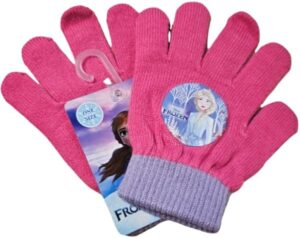 Gants d’hiver enfant Frozen violet, lot de 2 en taille unique