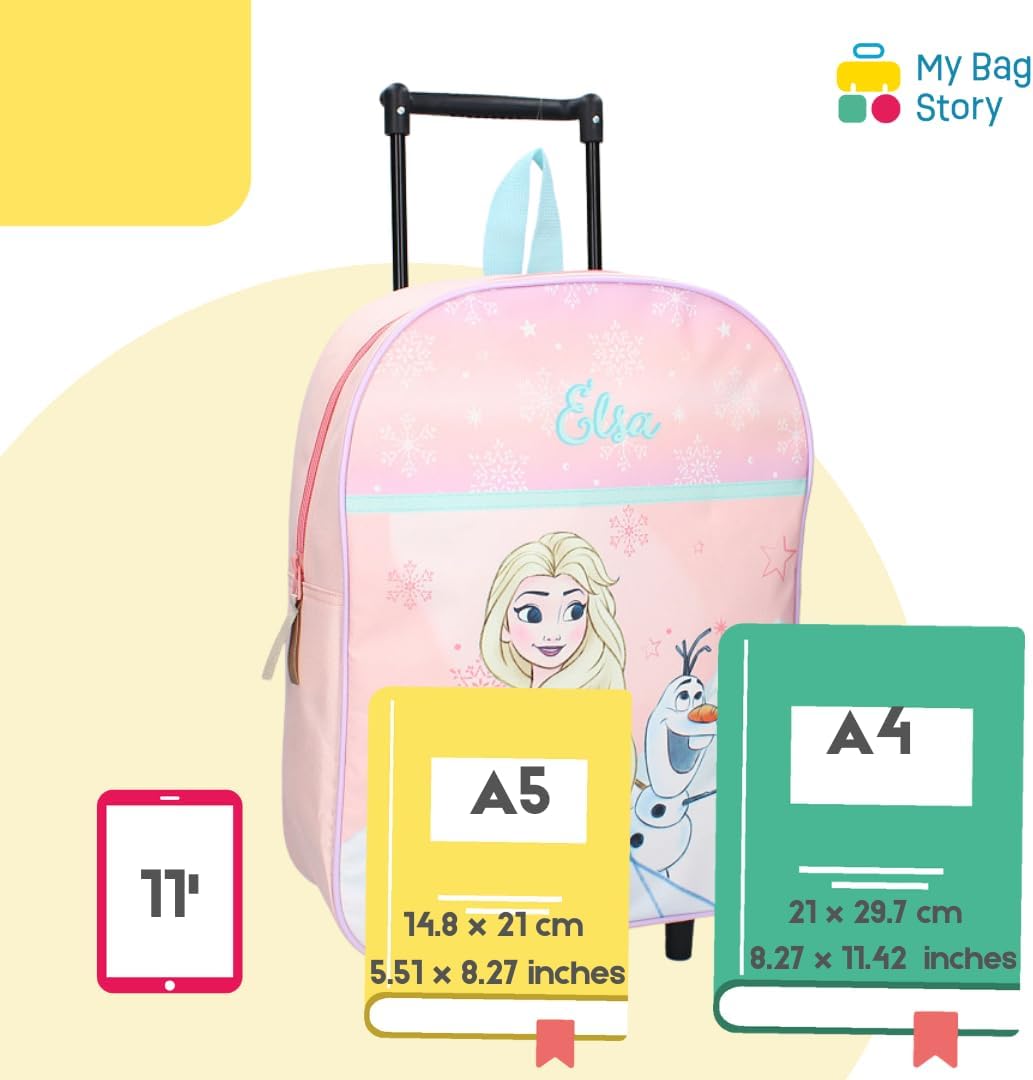Sac trolley La Reine des Neiges 39 cm pour fille sans bretelles – Image 3