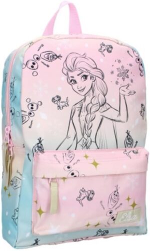 Sac à dos enfant rose La Reine des Neiges 33 cm pour l'école