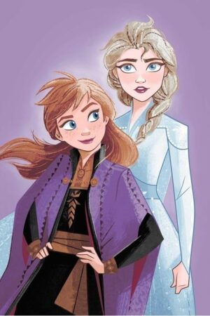 Plaid micro-flanelle La Reine des Neiges avec Elsa et Anna 100 x 150 cm