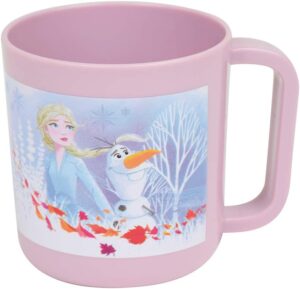 Mug enfant La Reine des Neiges Elsa et Anna 350 ml rose