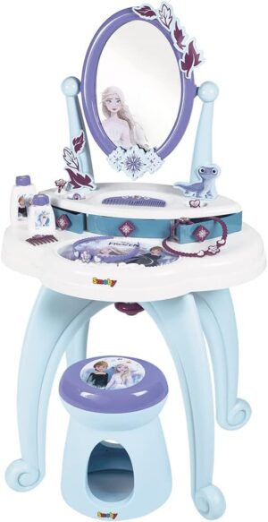 Coiffeuse 2 en 1 La Reine des Neiges Elsa et Anna avec miroir orientable