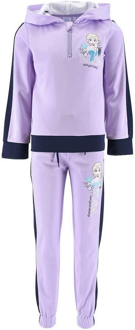 Survêtement Disney Elsa violet 2 pièces pour fille, La Reine des Neiges