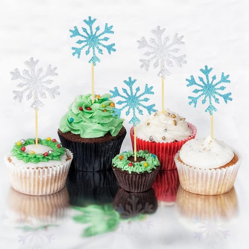 Décoration de gâteau La Reine des Neiges château bleu glacé, lot de 42 – Image 7