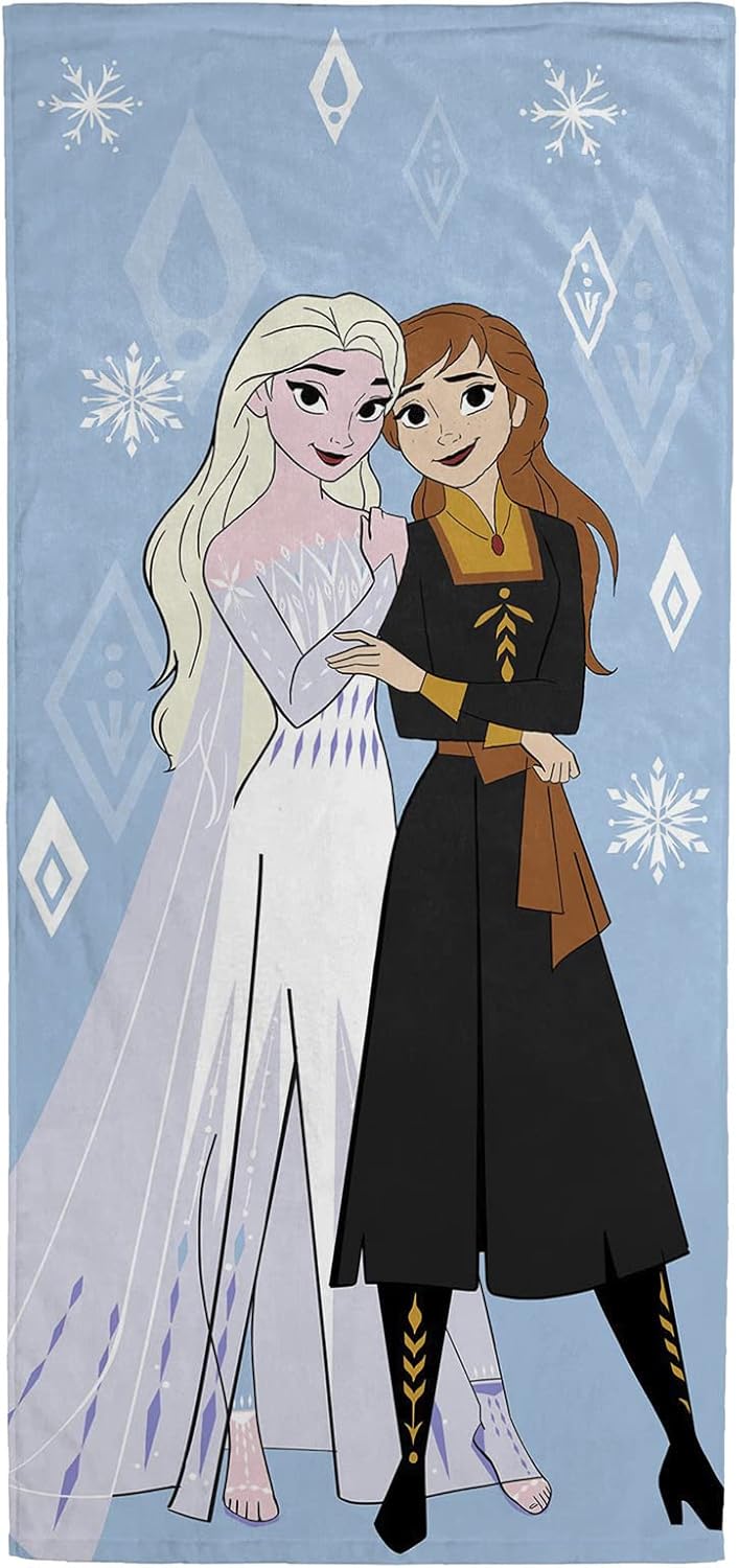 Serviette de plage Disney La Reine des Neiges Enchantée 100% coton 71 x 147 cm