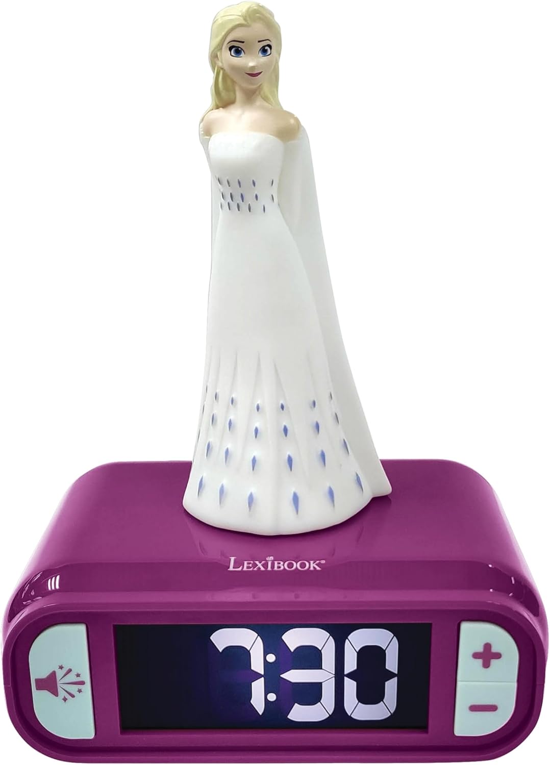 Réveil veilleuse Elsa bleu avec sons Disney Frozen 2 Lexibook
