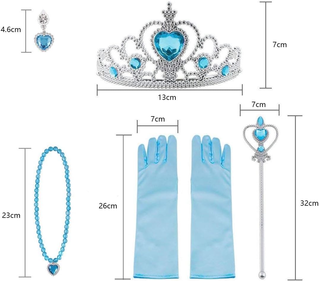 Set d’accessoires Elsa bleu 5 pièces pour costume princesse – Image 2