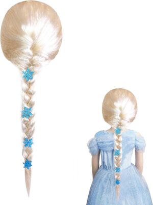 Perruque blonde Elsa La Reine des Neiges pour enfant