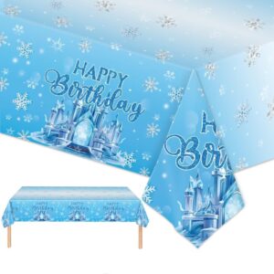 Nappe d’anniversaire Reine des Neiges en PE, 137 x 274 cm