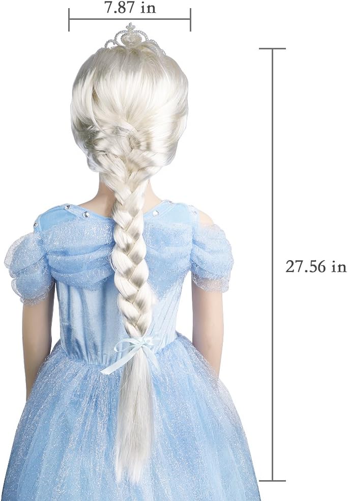 Accessoires Elsa 9 pièces avec perruque, couleur 07 Bleu – Image 6
