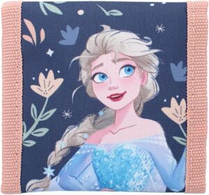 Porte-monnaie enfant La Reine Des Neiges bleu 10 cm