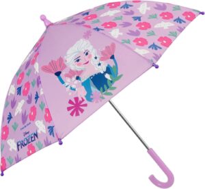 Parapluie rose Disney Frozen Anna Elsa pour fille, diamètre 74 cm