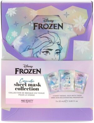 Coffret de 3 masques tissu visage Disney La Reine des Neiges Mad Beauty