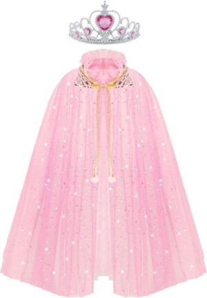 Cape de princesse Elsa La Reine des Neiges en tulle coloré