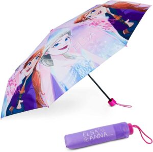 Parapluie pliant enfant Frozen avec housse de rangement