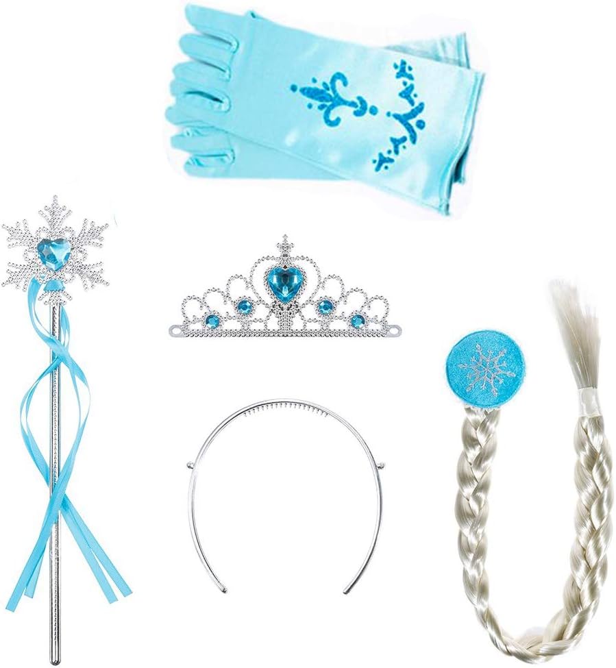 Set Elsa Reine des Neiges avec 4 accessoires de princesse