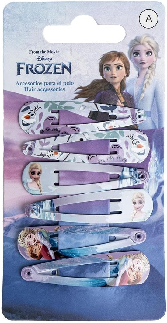 Clips cheveux Frozen, lot de 6 accessoires