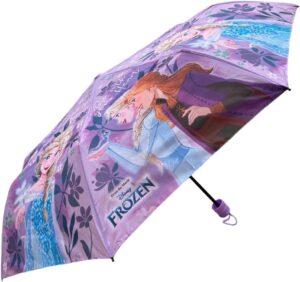 Parapluie de sac pliable Disney Frozen pour enfant, 8 rayons, aubergine