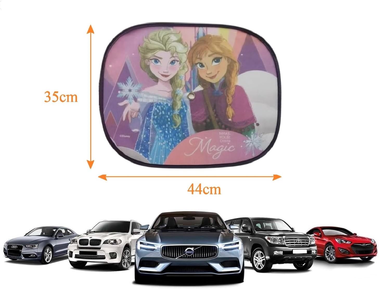 Paire de pare-soleils latéraux Disney Frozen 44 x 35 cm pour voiture – Image 2