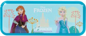 Coffret maquillage Frozen turquoise à 3 niveaux avec 16 gloss et 8 fards