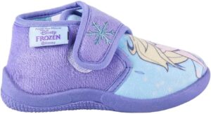 Chaussons maison Elsa Disney La Reine des Neiges, velcro, intérieur 100% coton