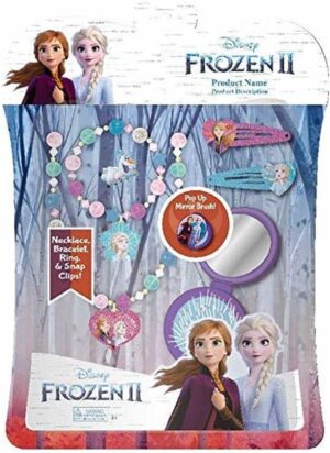 Coffret Disney Frozen 2 avec brosse et 6 accessoires cheveux