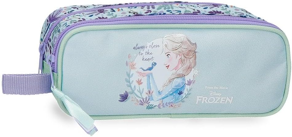 Trousse Disney La Reine des Neiges Close to The Heart en polyester, triple compartiment