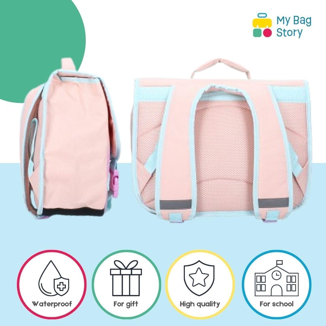 Cartable enfant La Reine des Neiges rose 2 compartiments 38 cm – Image 5
