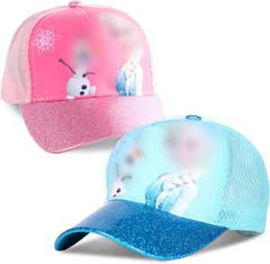 Casquettes baseball réglables La Reine des Neiges en lot de 2 pour fille
