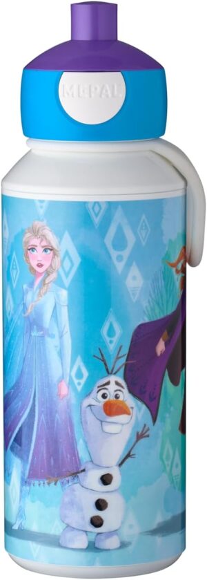 Gourde pop-up 400 ml pour l'école La Reine des Neiges Frozen 2