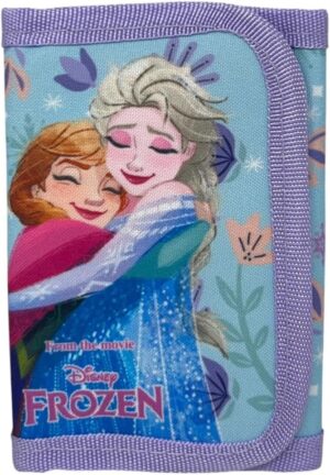 Portefeuille FROZEN noir à fermeture Velcro avec porte-monnaie