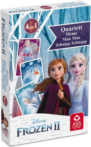 Jeu de quartet et d’action Disney La Reine des Neiges 2, 32 cartes