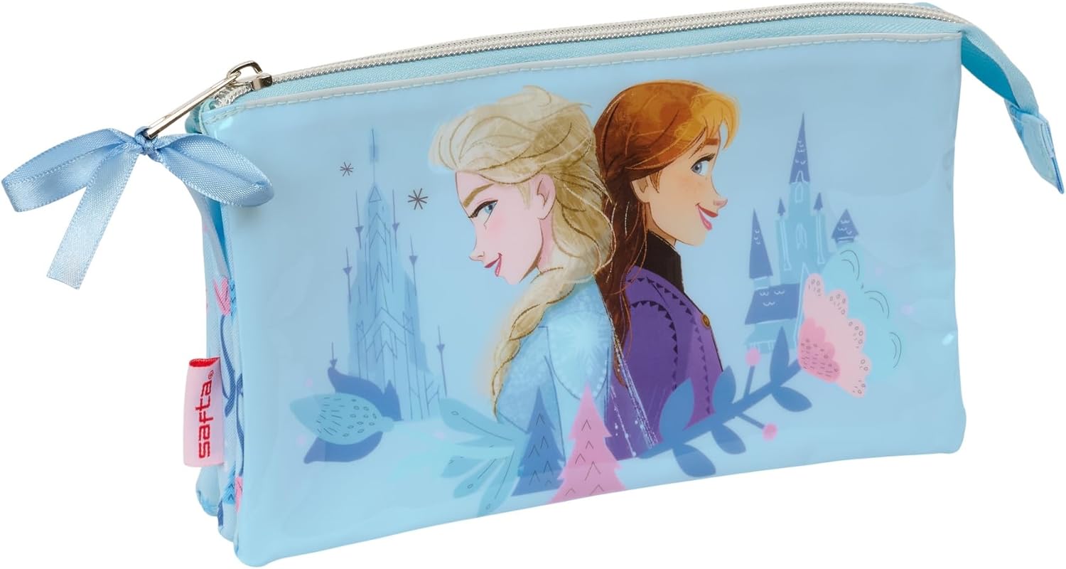 Trousse triple Frozen Ice Magic en polyester 22 x 3 x 12 cm